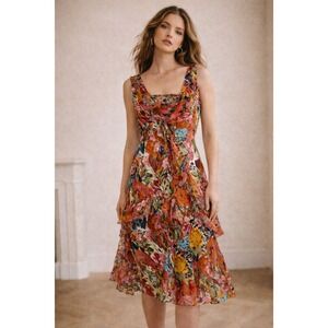 Sundance Dress Size Small Floral RufflesRomantic Fairy Cottagecore Party